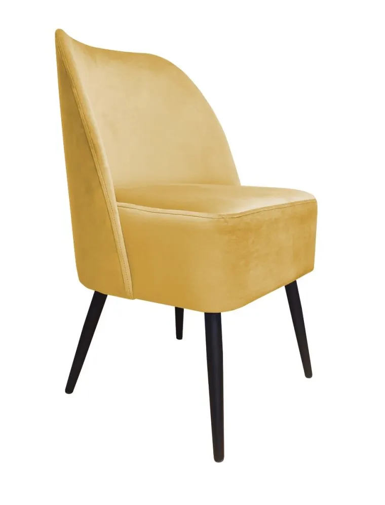 Fotel DUNAJ VELVET musztardowy/curry tapicerowany do salonu | MIRAT. w stylu  kolekcja