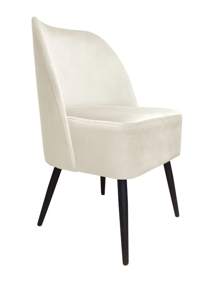 Fotel DUNAJ VELVET ecru tapicerowany do salonu | MIRAT. w stylu  kolekcja