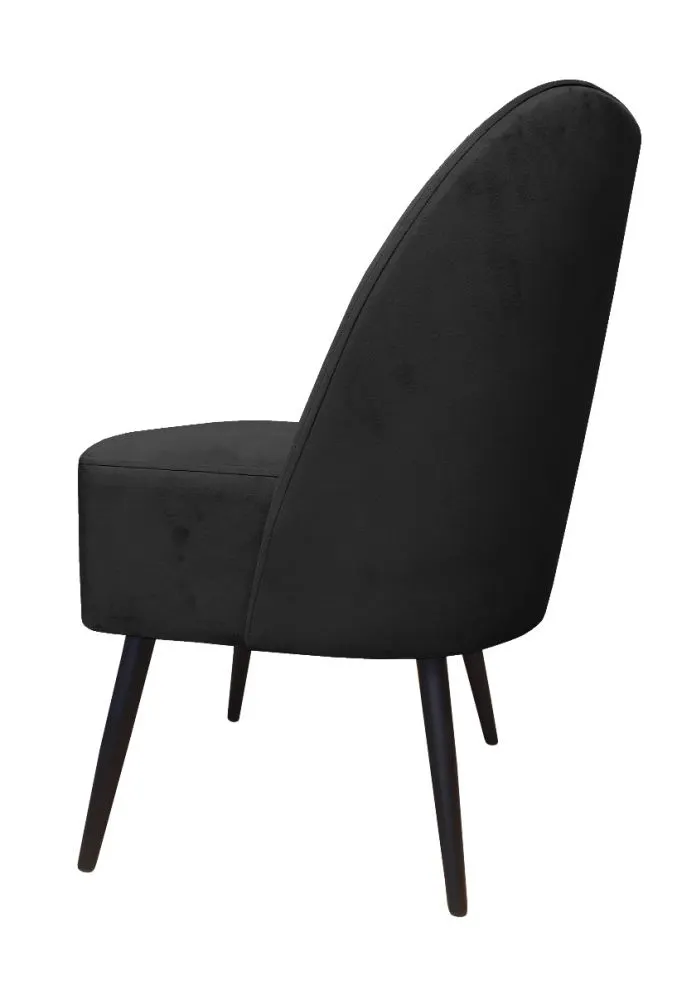 Fotel DUNAJ VELVET czarny nowoczesny na metalowych nogach | MIRAT. w stylu  kolekcja