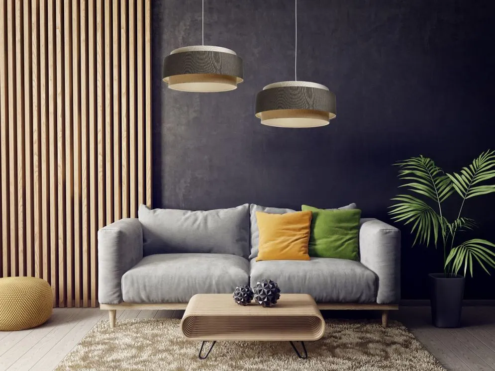 Lampa wisząca ERUTAN DUDU kremowa/szara/beżowa ręcznie robiona I sklep meblowy MIRAT.