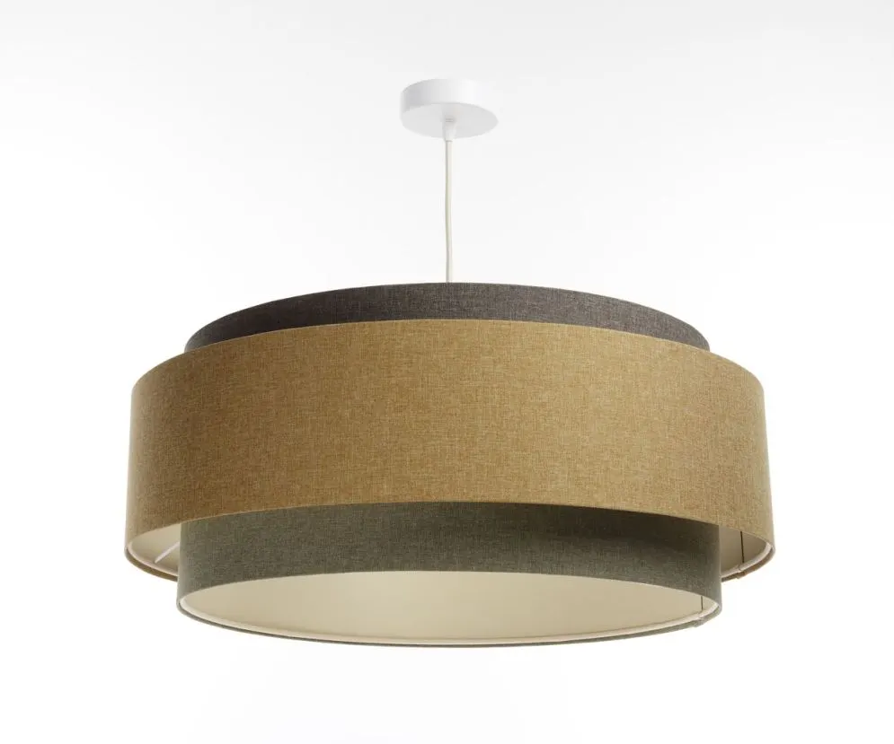 Lampa wisząca ERUTAN DUDU szara/beżowa w kształcie walca I sklep meblowy MIRAT.