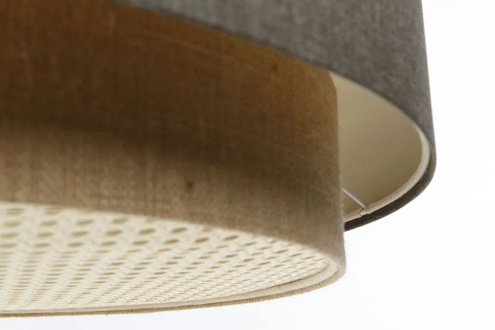 Lampa wisząca ERUTAN DUDU RATTAN kremowa/szara/beżowa na 1 żarówkę I sklep meblowy MIRAT.