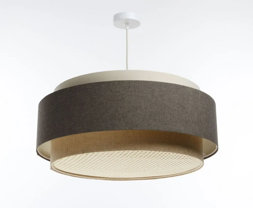 Lampa wisząca ERUTAN DUDU RATTAN kremowa/szara/beżowa na 1 żarówkę I sklep meblowy MIRAT.