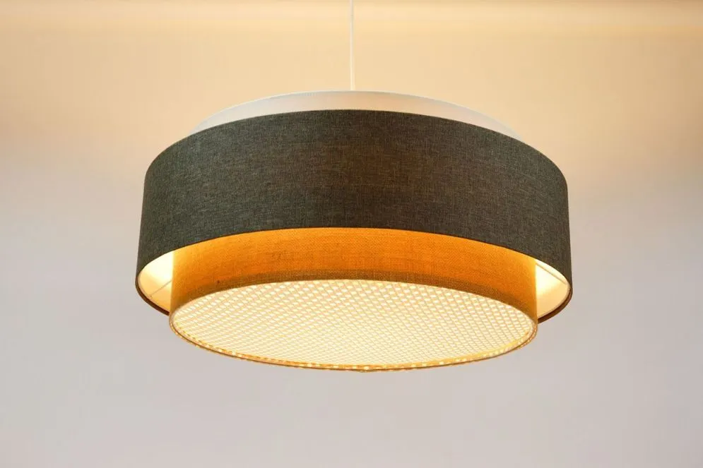 Lampa wisząca ERUTAN DUDU RATTAN kremowa/szara/beżowa na 1 żarówkę I sklep meblowy MIRAT.