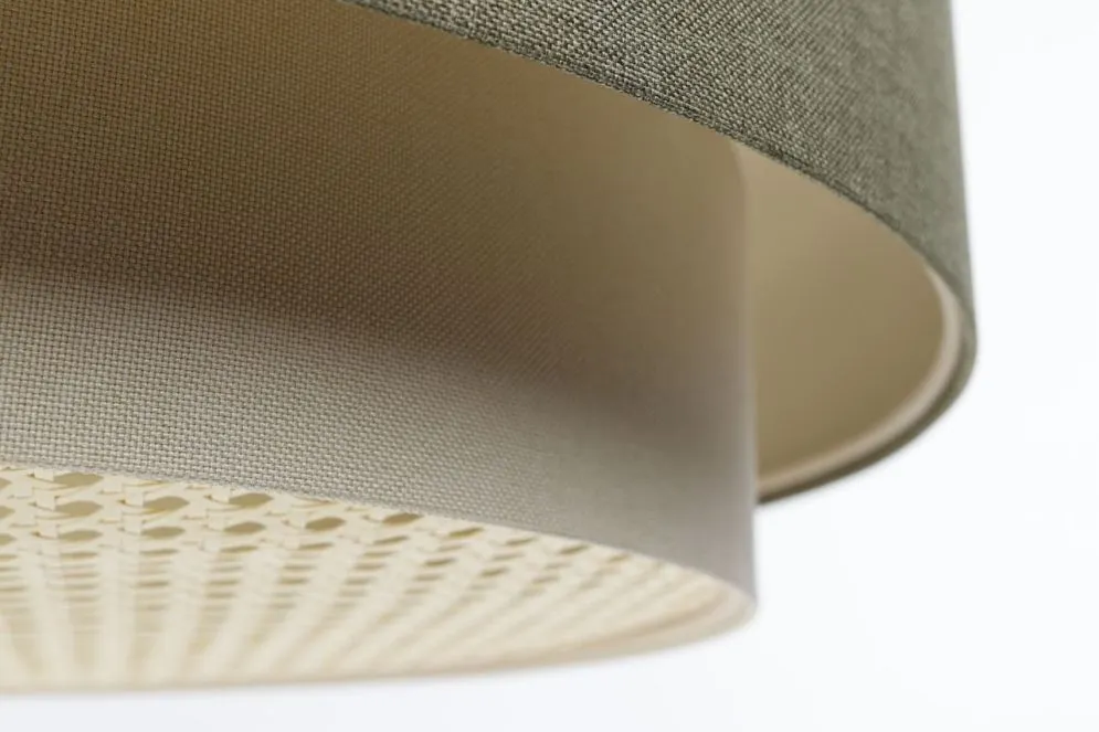 Lampa wisząca ERUTAN DUDU RATTAN kremowa/zielona minimalistyczna I sklep meblowy MIRAT.