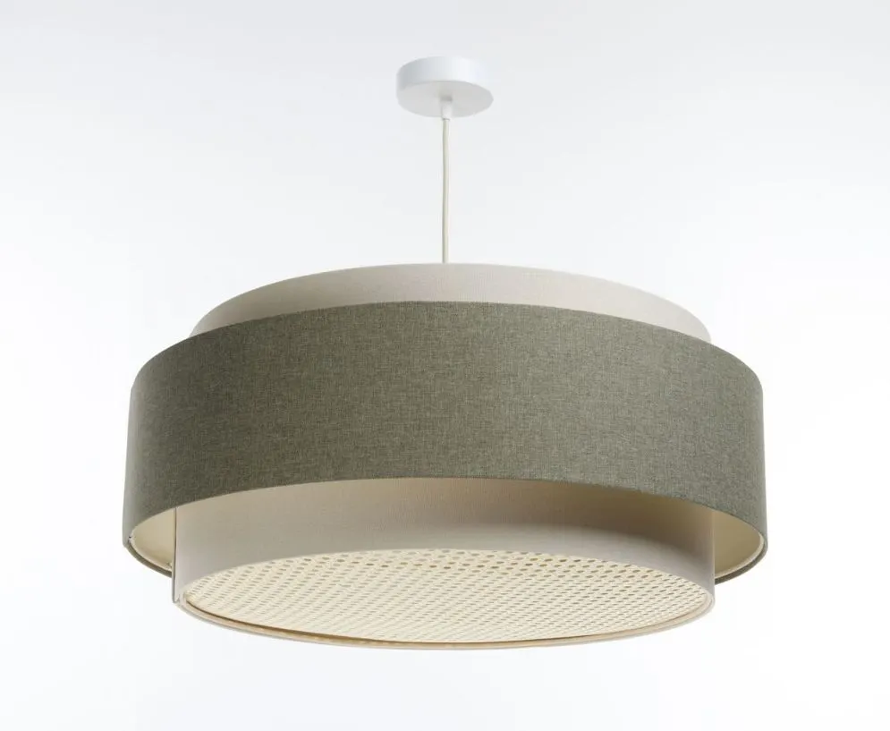 Lampa wisząca ERUTAN DUDU RATTAN kremowa/zielona minimalistyczna I sklep meblowy MIRAT.