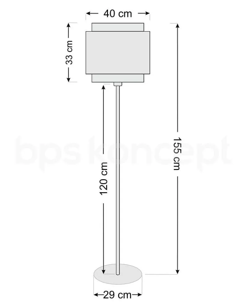 Lampa stojąca ASU II beżowa/biała boho I sklep meblowy MIRAT.