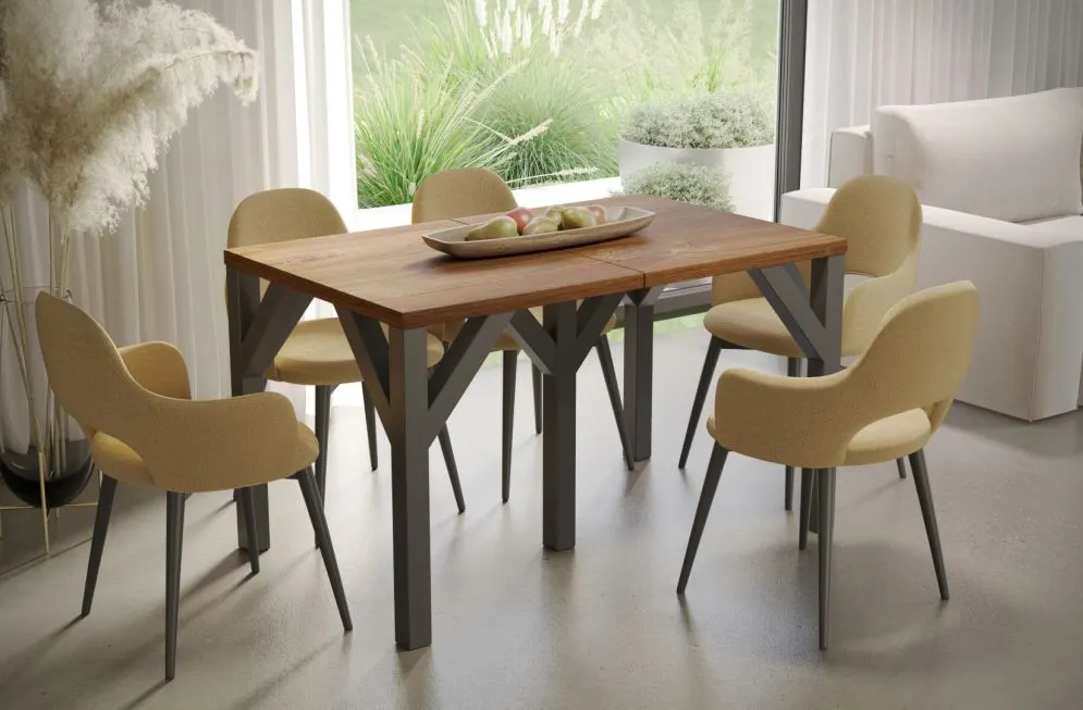 Stół rozkładany DUNAJ 130(350)x90 dąb stirling z piątą nogą I sklep meblowy MIRAT. styl LOFT