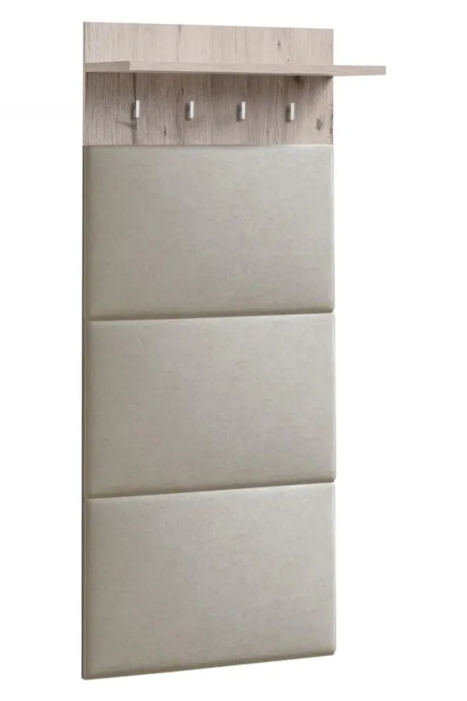 Garderoba do przedpokoju GUSTAVO VIII dąb wellington/biała połysk z lustrem I sklep meblowy MIRAT.