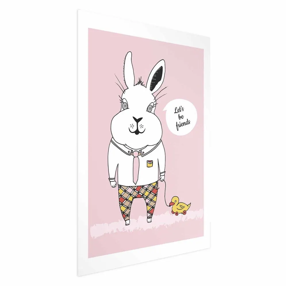 Plakat Przyjaciel królika 21x30 cm bez ramy z marginesem | MIRAT.