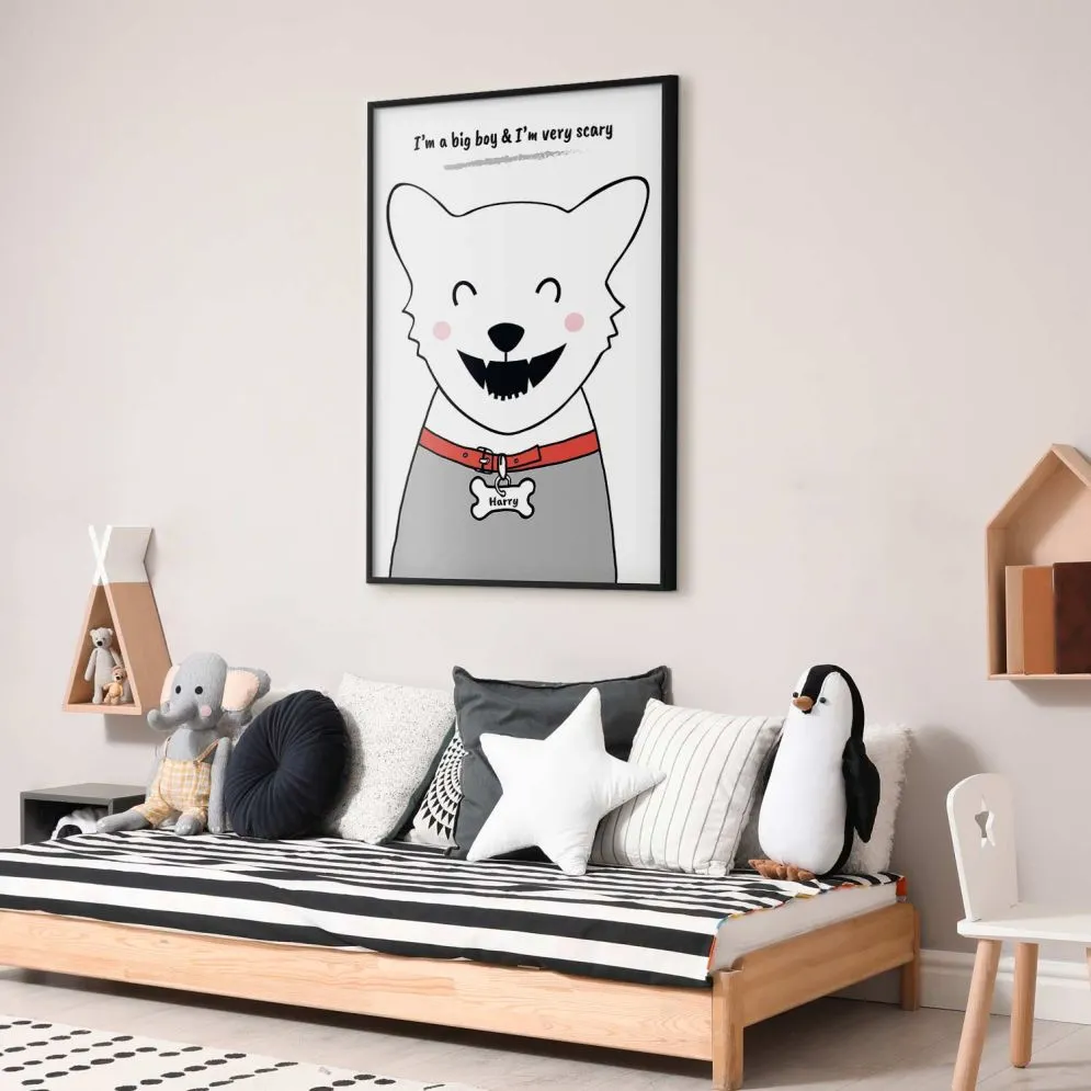 Plakat Piesek Harry 21x30 cm z ramą czarną bez marginesu | MIRAT.