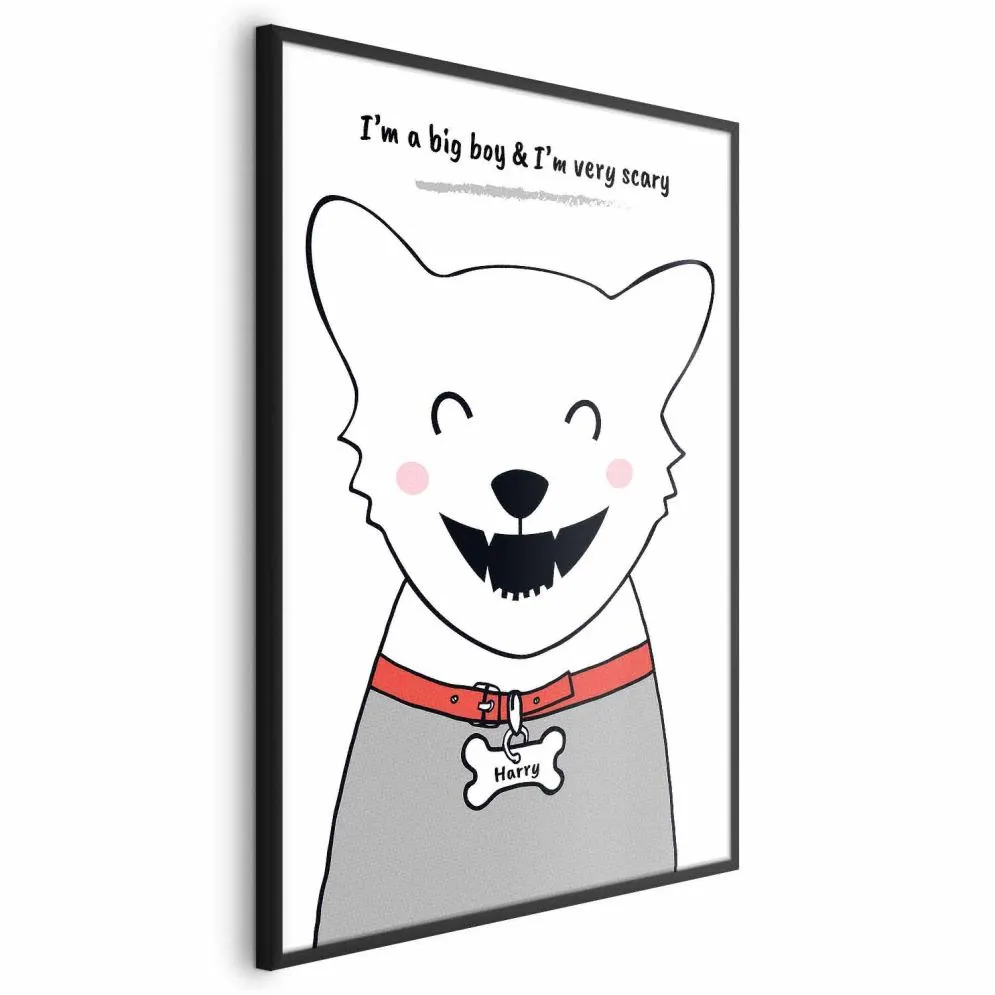 Plakat Piesek Harry 21x30 cm z ramą czarną bez marginesu | MIRAT.