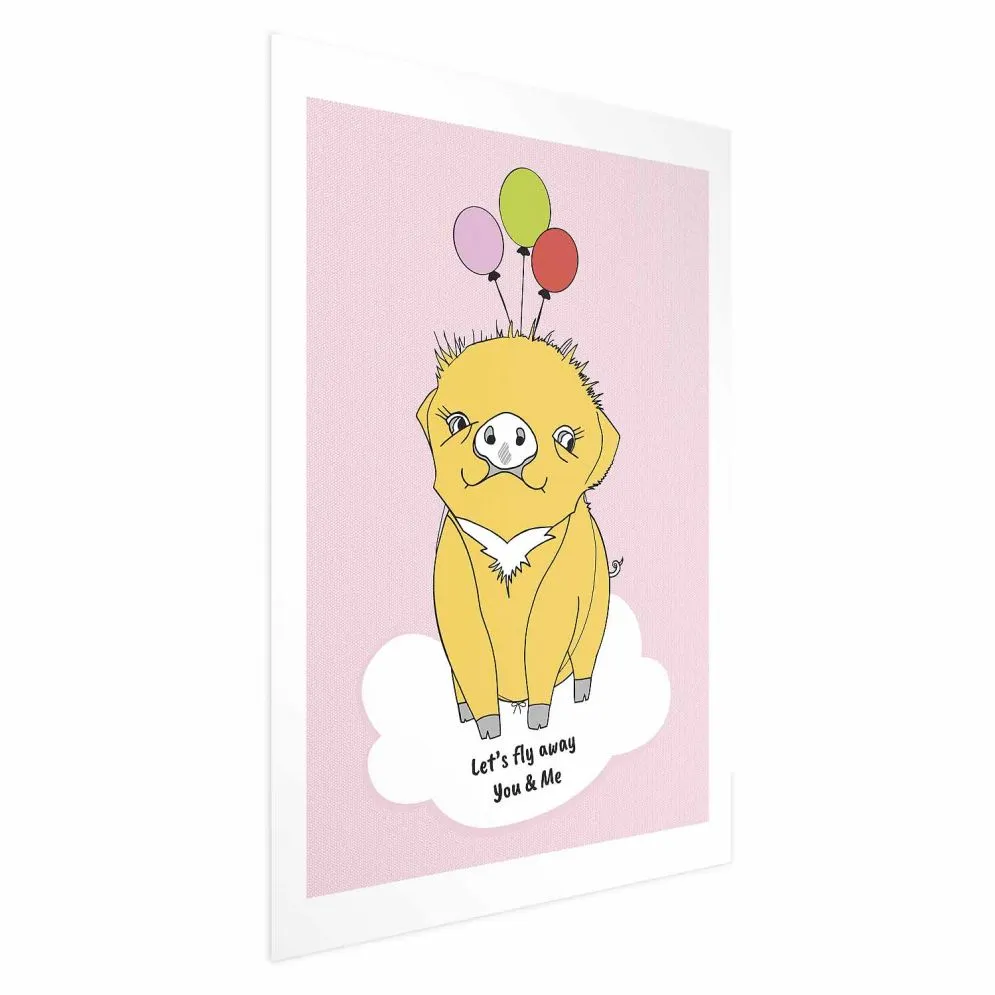 Plakat Podniebna świnka 29,7x42 cm bez ramy z marginesem | MIRAT.