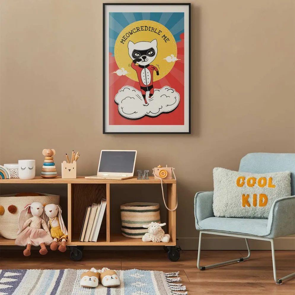 Plakat Szanowny kot 21x30 cm z ramą czarną z marginesem | MIRAT.