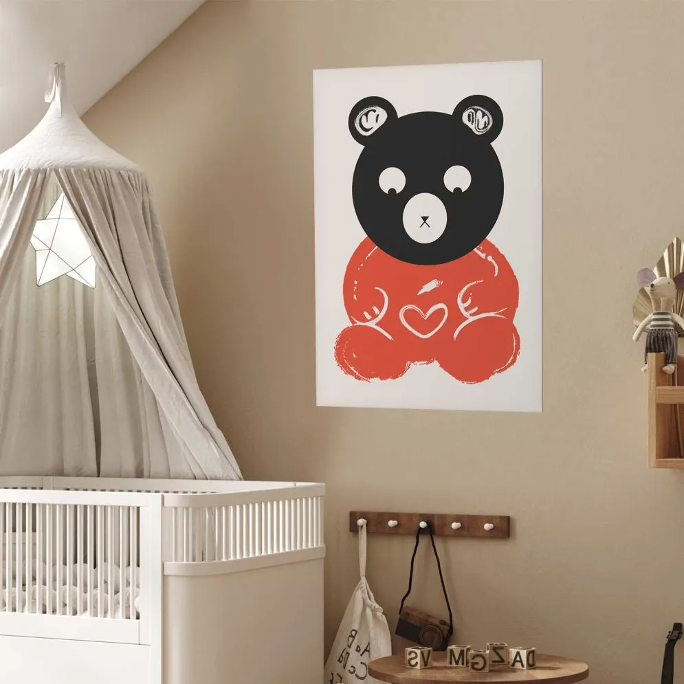 Plakat Zamyślony miś 29,7x42 cm bez ramy bez marginesu | MIRAT.