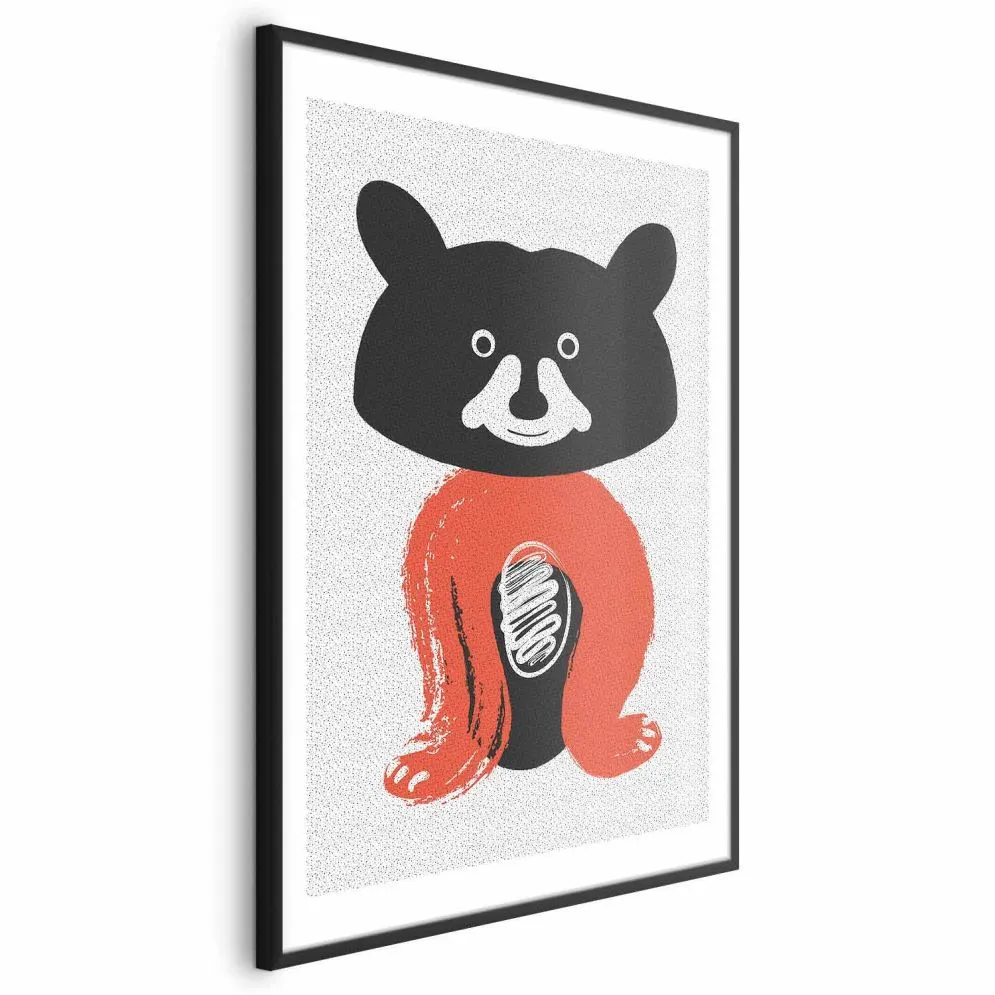 Plakat Sympatyczny szop 29,7x42 cm z ramą czarną z marginesem | MIRAT.