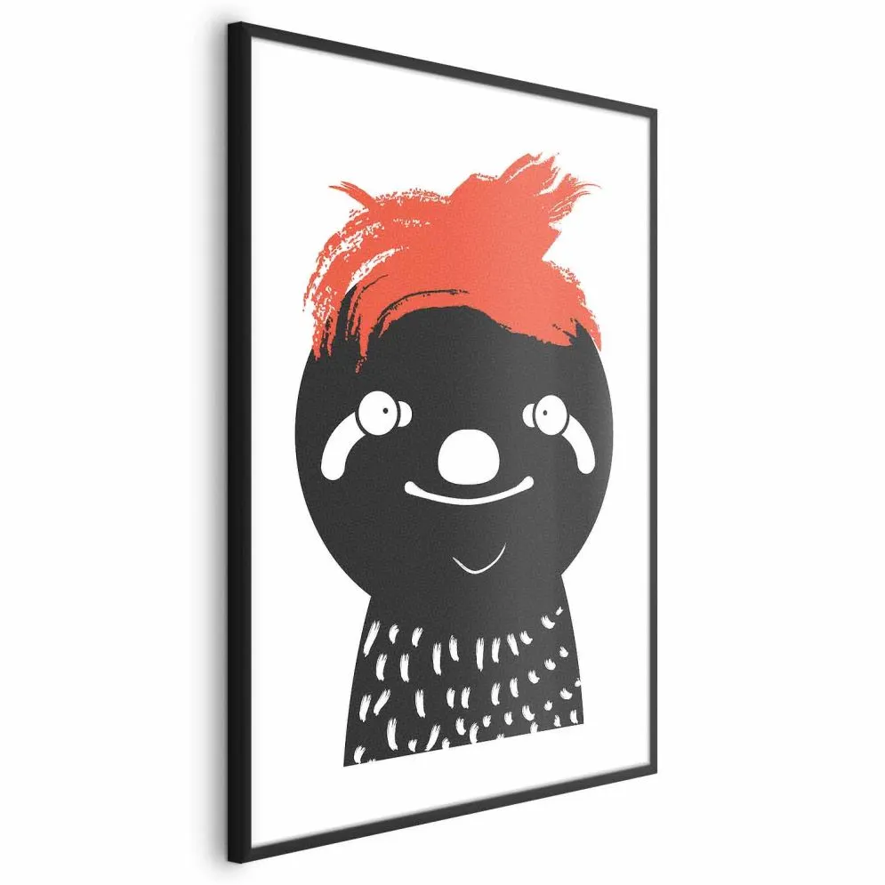 Plakat Szalony leniwiec 60x90 cm z ramą czarną bez marginesu | MIRAT.