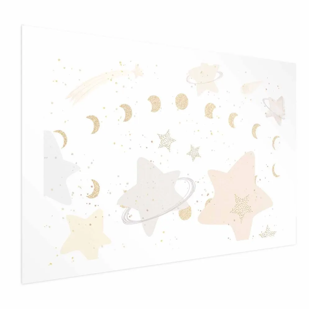 Plakat Księżyc i gwiazdy 30x21 cm bez ramy z marginesem | MIRAT.