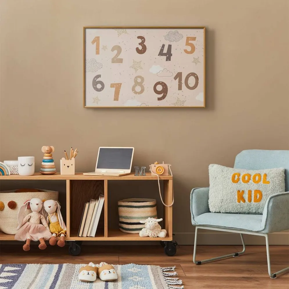 Plakat Cyferki 60x40 cm z ramą złotą bez marginesu | MIRAT.