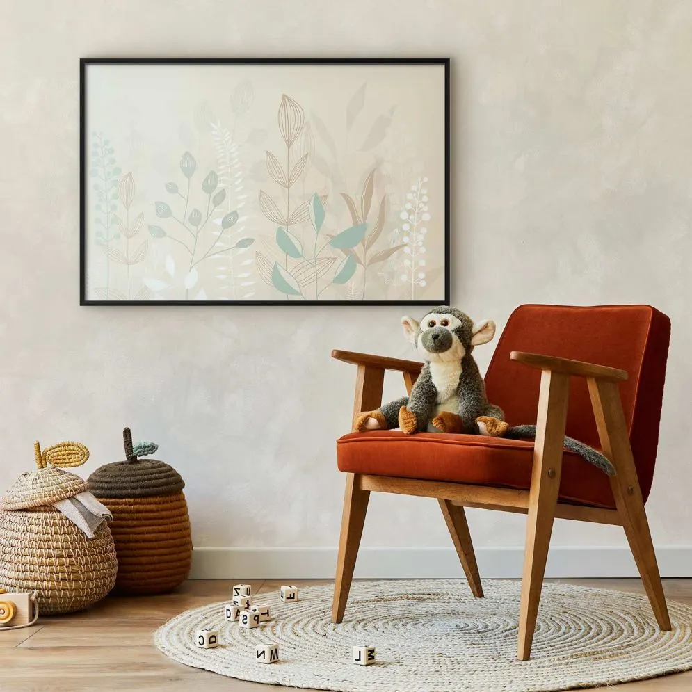 Plakat Pastelowa polana 42x29,7 cm z ramą czarną bez marginesu | MIRAT.