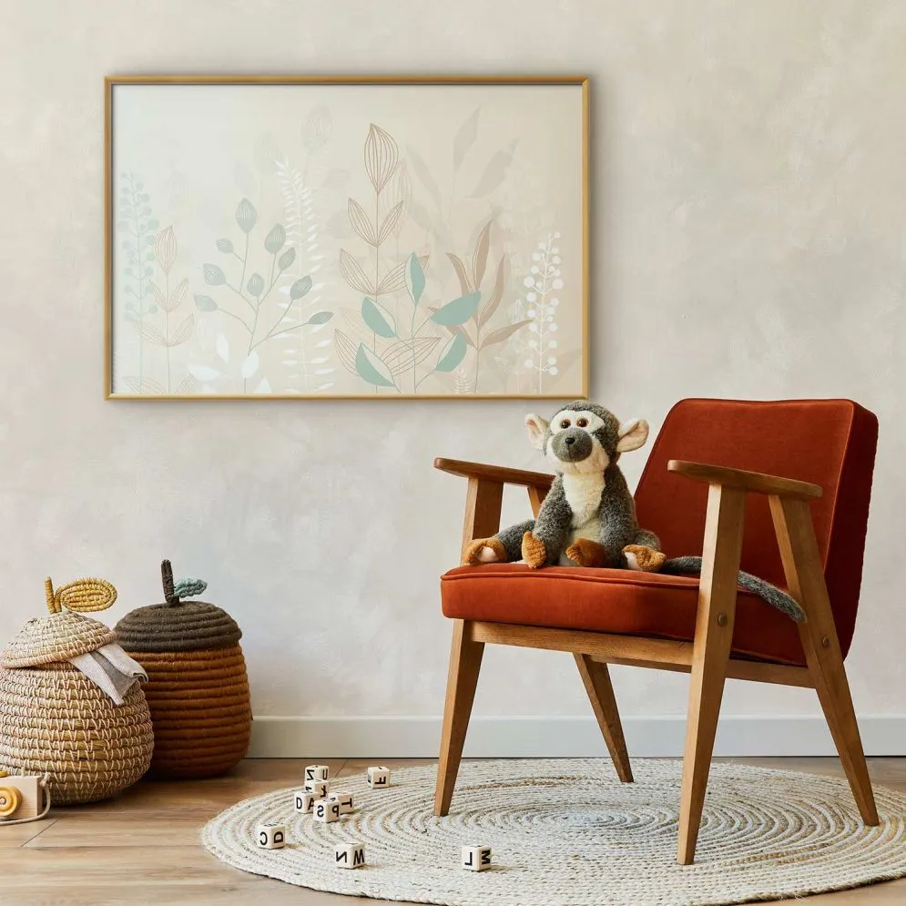 Plakat Pastelowa polana 42x29,7 cm z ramą złotą bez marginesu | MIRAT.