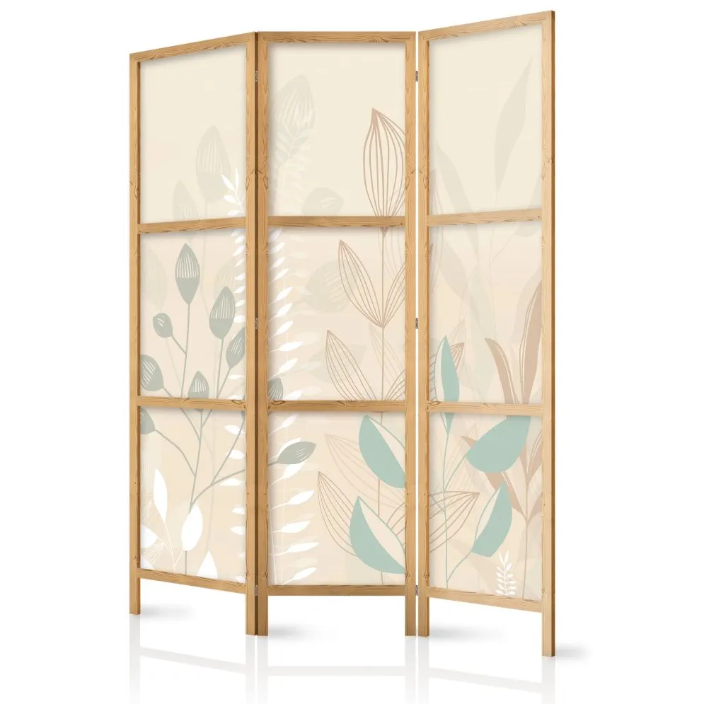 Parawan japoński Dla dzieci 135x172 cm 3-częściowy beżowy | MIRAT.