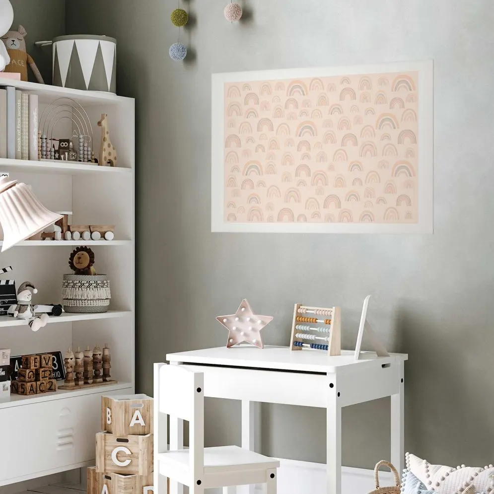 Plakat Pastelowe tęcze 60x40 cm bez ramy z marginesem | MIRAT.