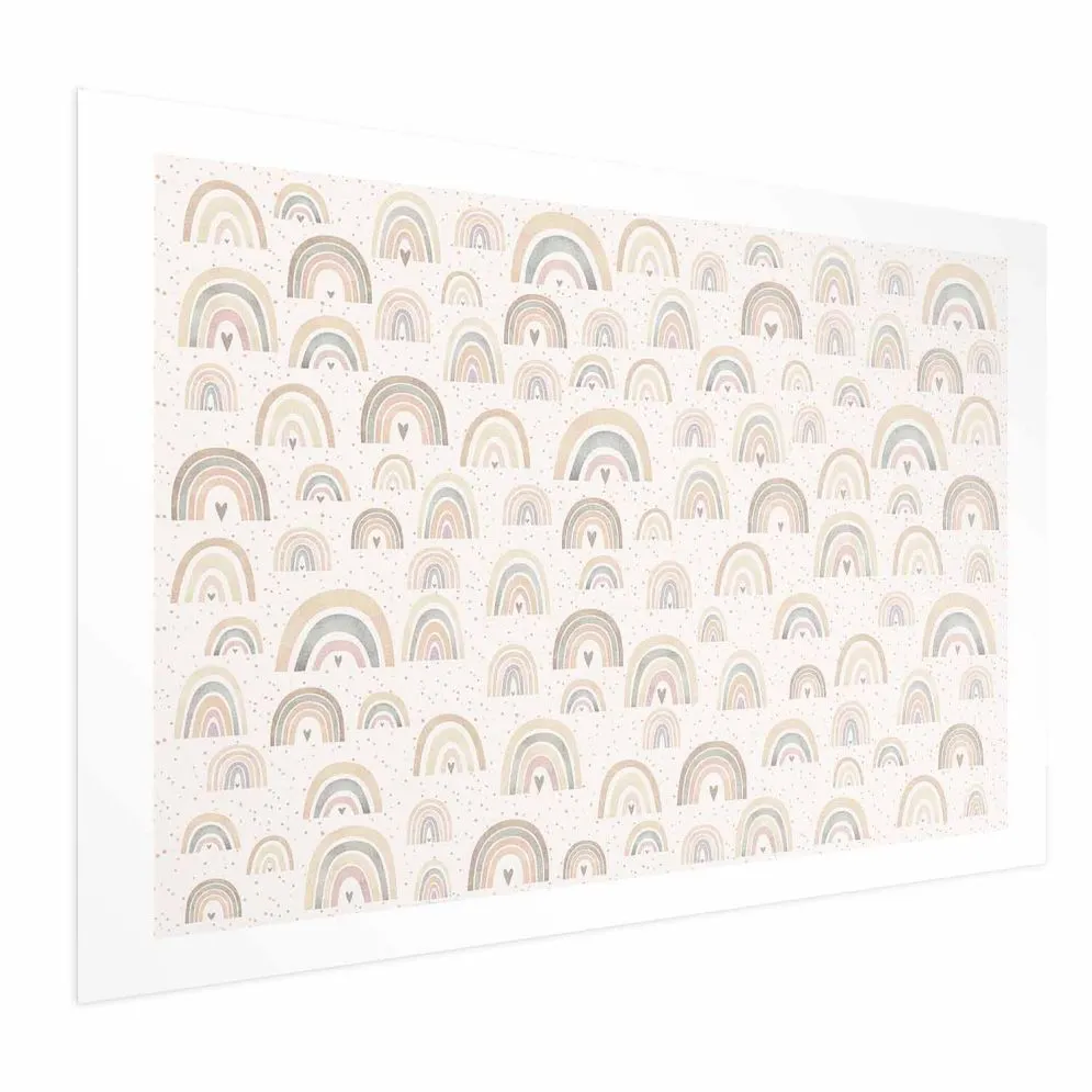 Plakat Tęcze i serca 60x40 cm bez ramy z marginesem | MIRAT.