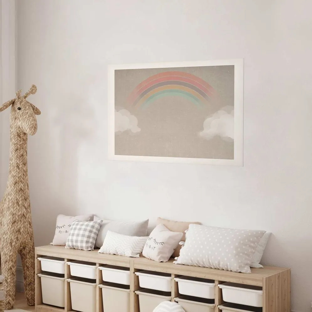 Plakat Tęcza w deszczu 60x40 cm bez ramy z marginesem | MIRAT.