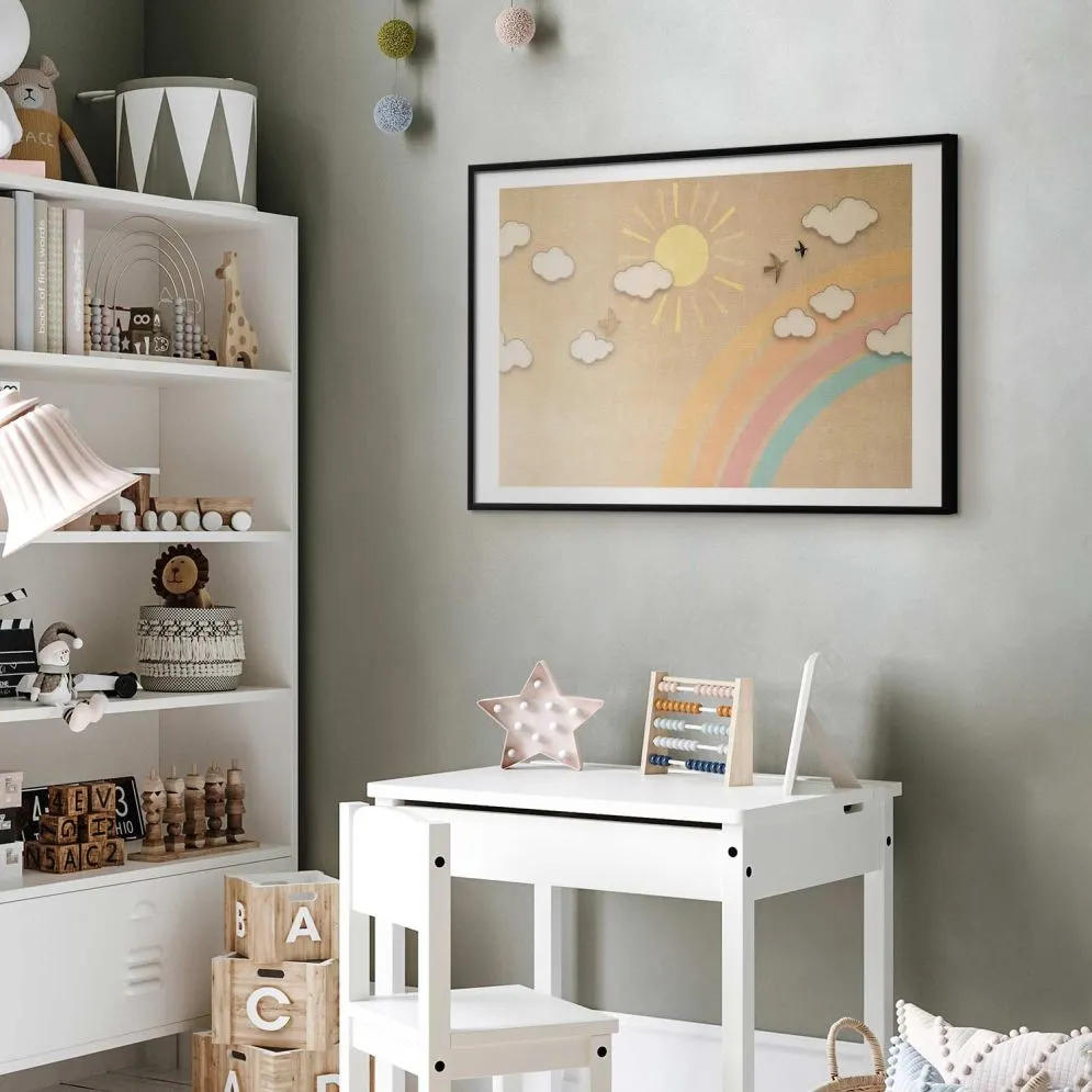 Plakat Tęczowy dzień 30x21 cm z ramą czarną z marginesem | MIRAT.