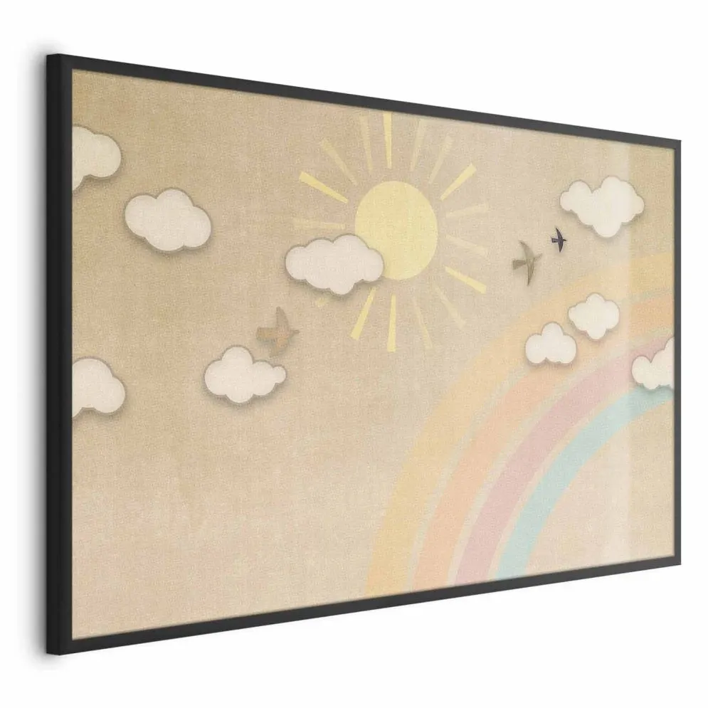 Plakat Tęczowy dzień 60x40 cm z ramą czarną bez marginesu | MIRAT.