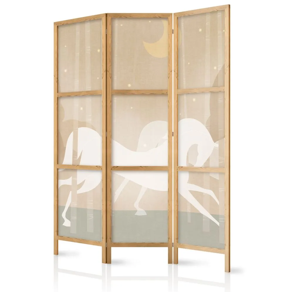 Parawan japoński Dla dzieci 135x172 cm 3-częściowy beżowy | MIRAT.