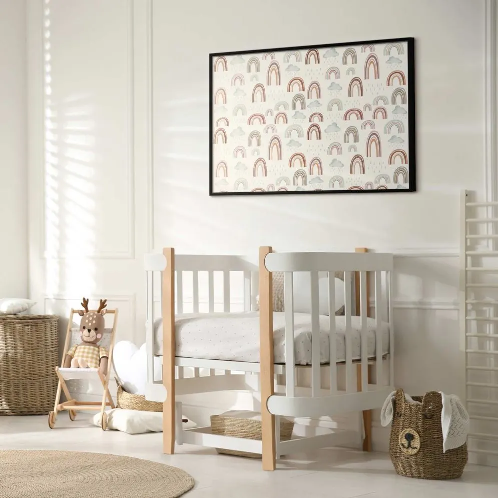 Plakat Tęcza po deszczu 42x29,7 cm z ramą czarną bez marginesu | MIRAT.