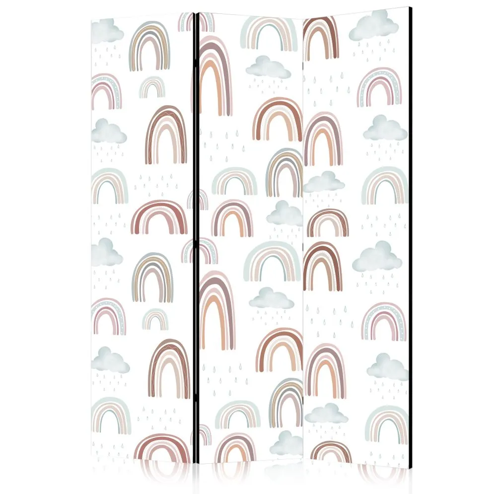 Parawan jednostronny Dla dzieci 135x172 cm 3-częściowy biały | MIRAT.
