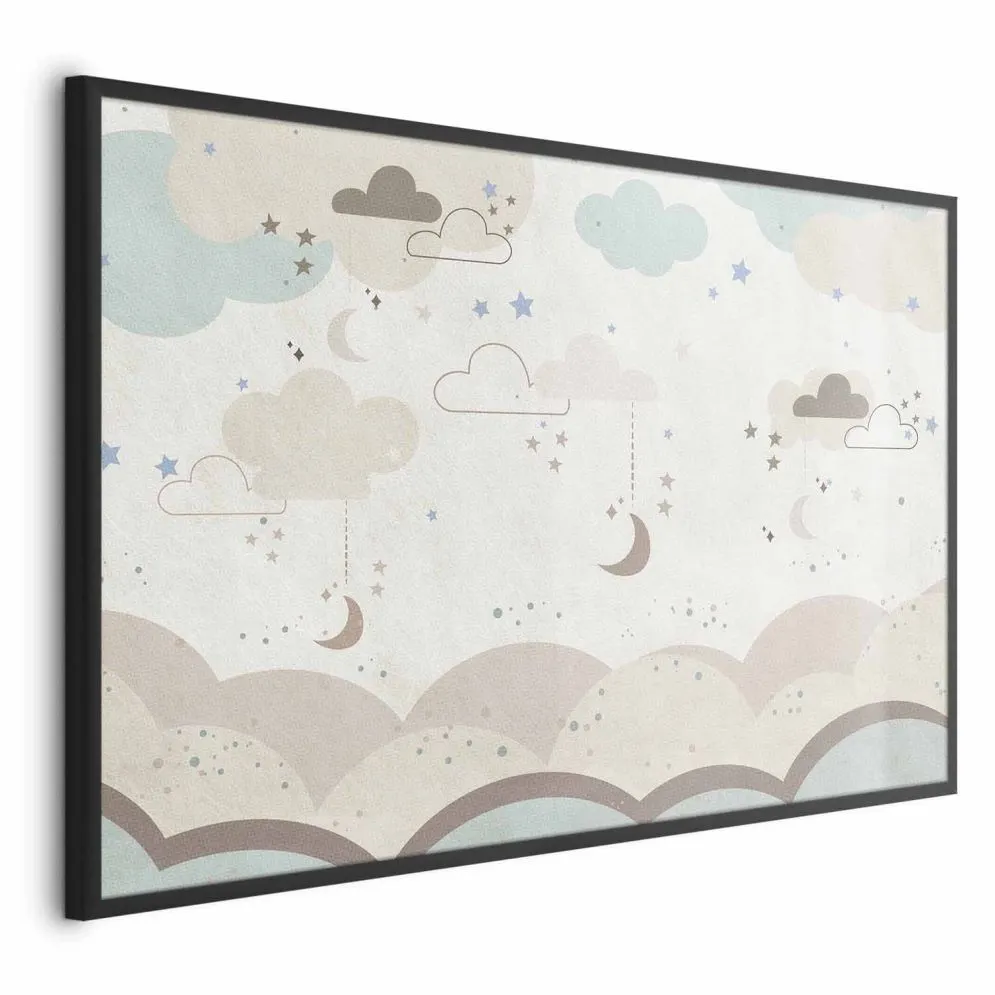 Plakat Bajkowa noc 60x40cm z ramą czarną bez marginesu | MIRAT. kolekcja e-C-10063-ao-a