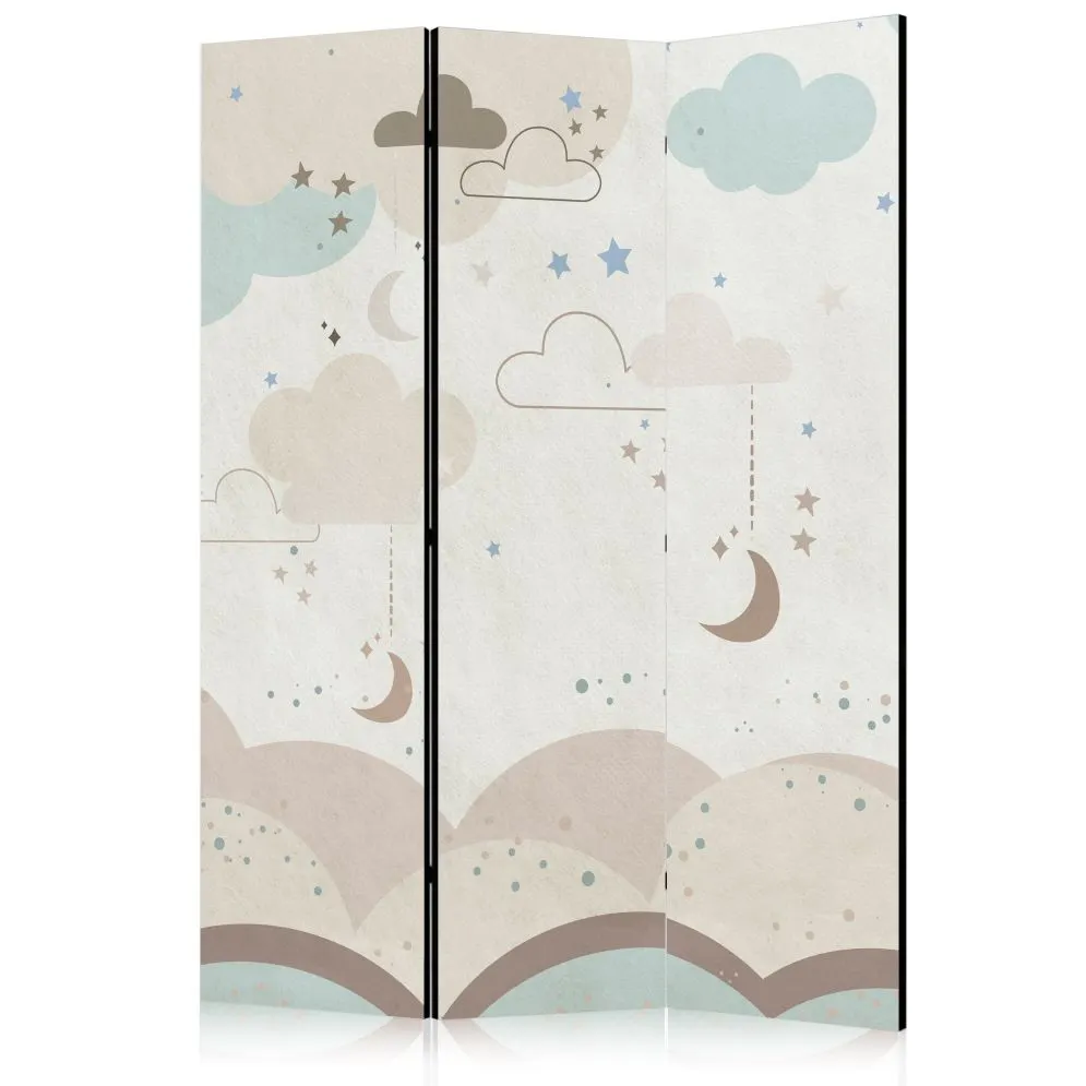 Parawan jednostronny Dla dzieci 135x172 cm 3-częściowy szary | MIRAT.
