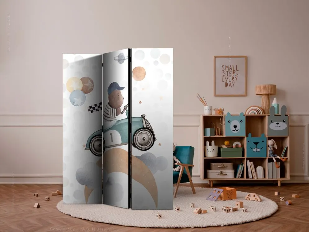 Parawan akustyczny Dla dzieci 135x172 cm 3-częściowy beżowy | MIRAT.