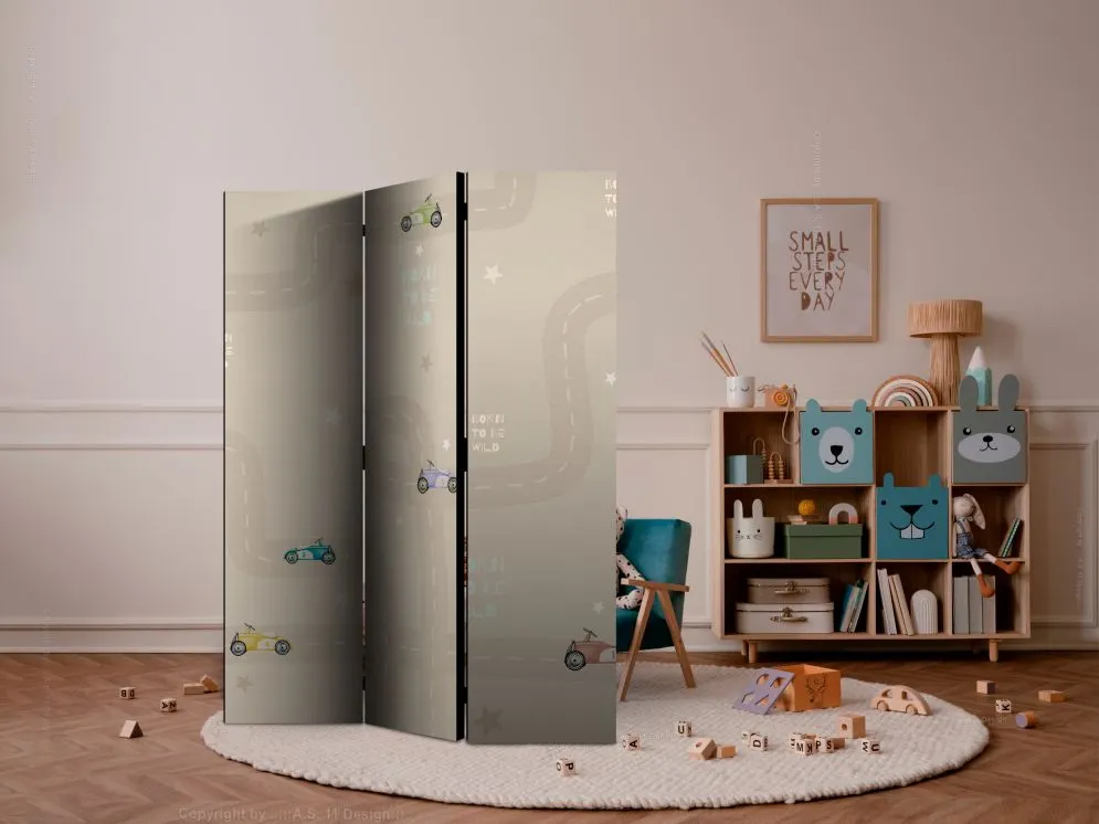 Parawan jednostronny Dla dzieci 135x172 cm 3-częściowy biały | MIRAT.