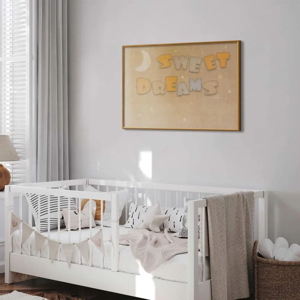 Plakat Życzenie 90x60 cm z ramą złotą bez marginesu | MIRAT.