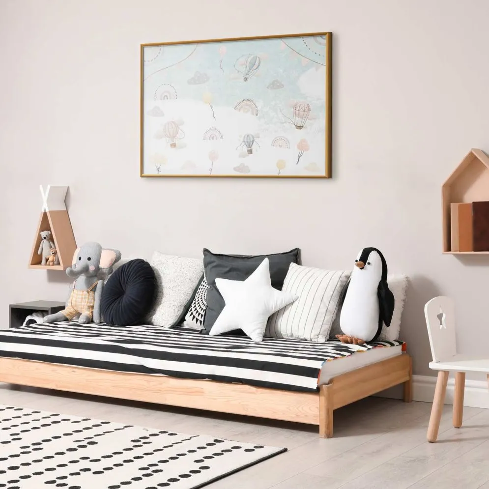 Plakat Przygoda pośród chmur 30x21 cm z ramą złotą bez marginesu | MIRAT.