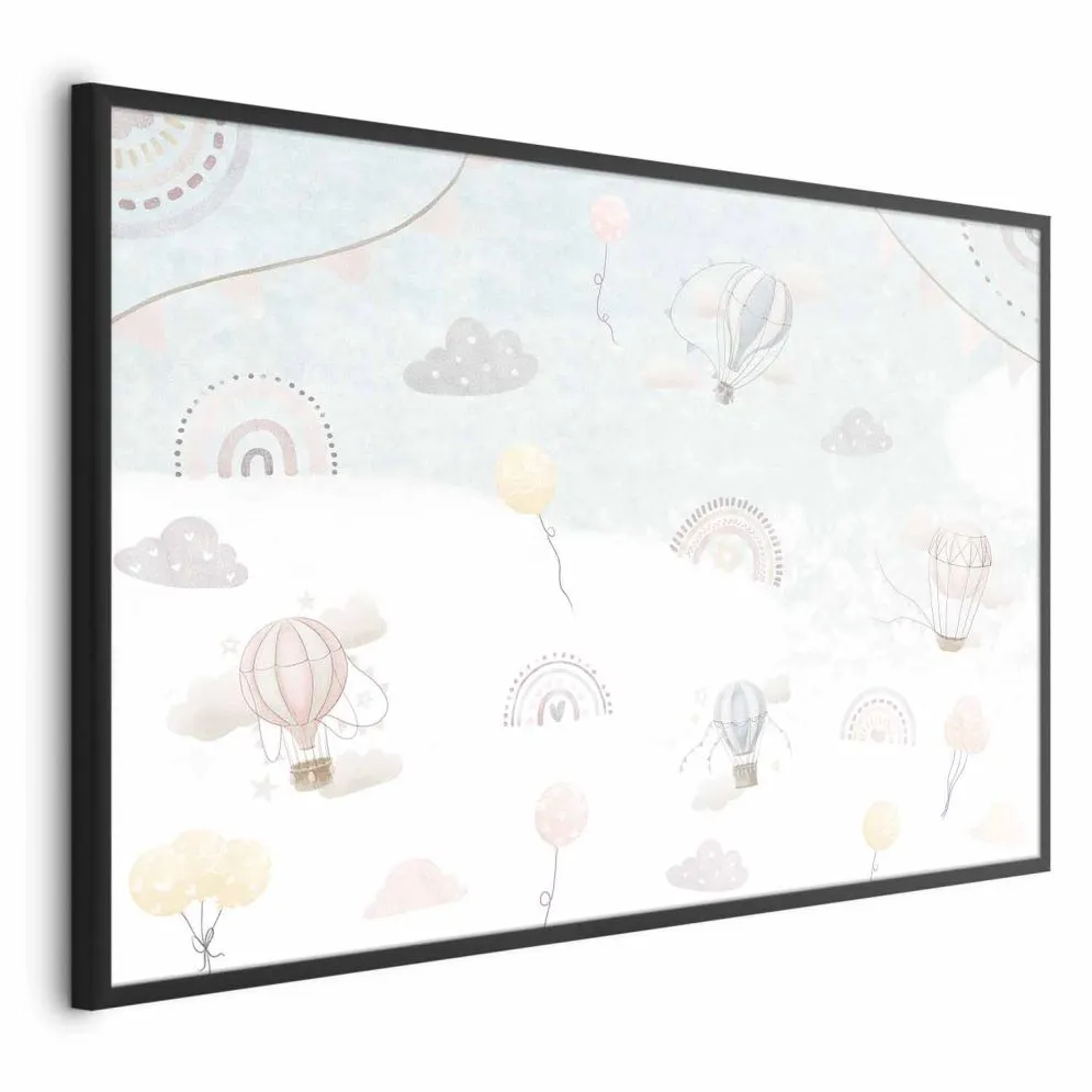 Plakat Przygoda pośród chmur 30x21 cm z ramą czarną bez marginesu | MIRAT.