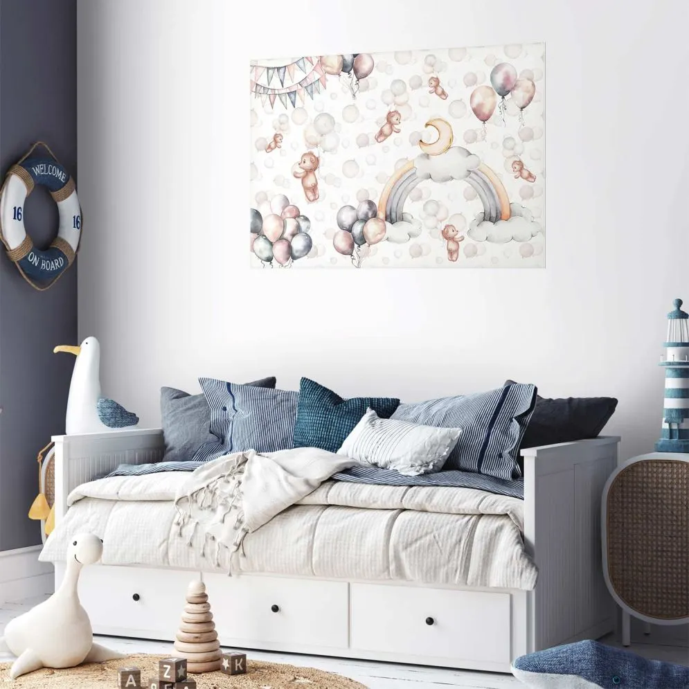 Plakat Misie w przestworzach 60x40 cm bez ramy bez marginesu | MIRAT.