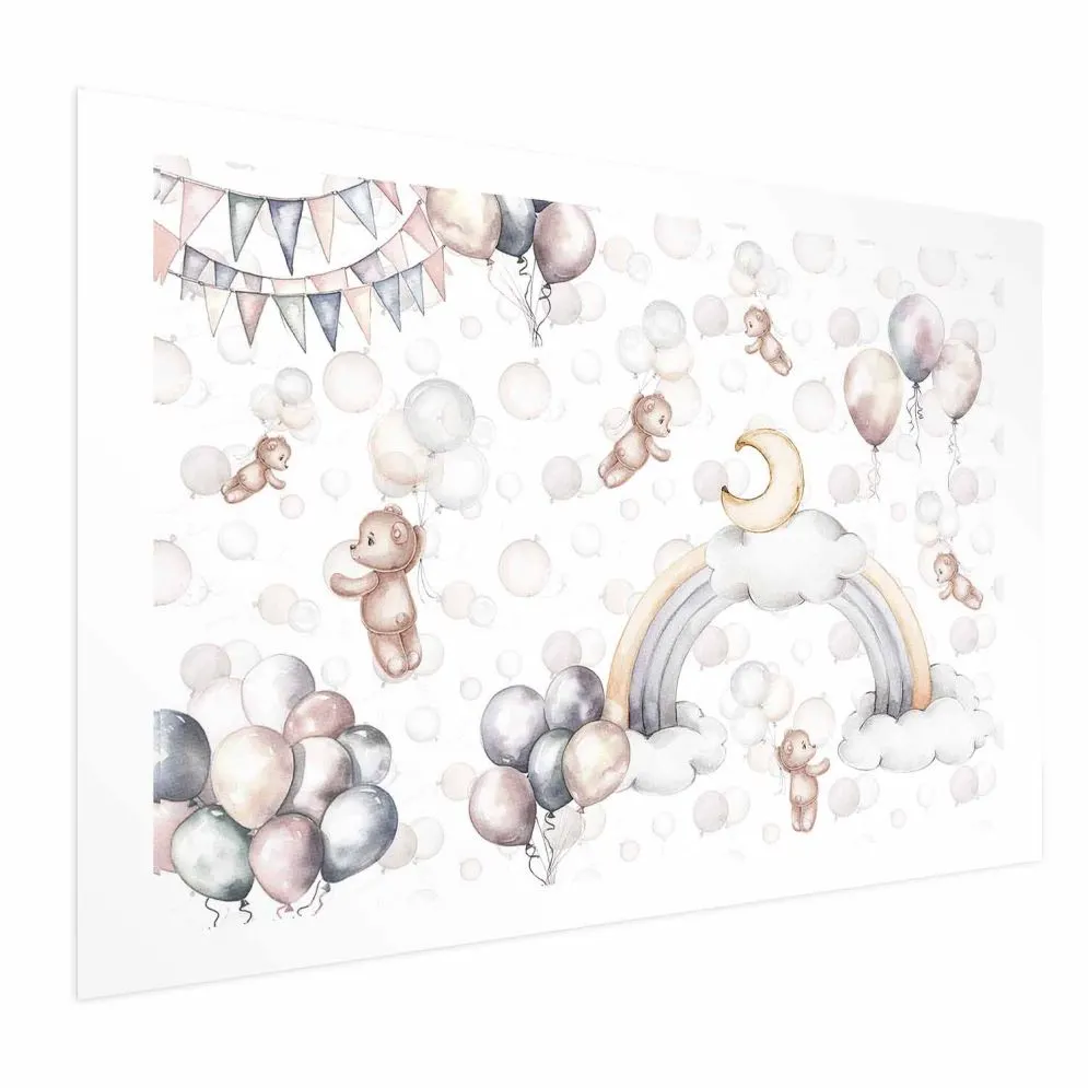 Plakat Misie w przestworzach 60x40 cm bez ramy z marginesem | MIRAT.