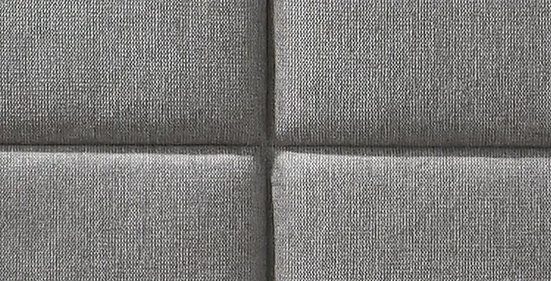 Łóżko LEVANTER 160x200 tapicerowane z dekoracyjnym zagłowiem z przeszyciami | MIRAT. styl SKANDYNAWSKI