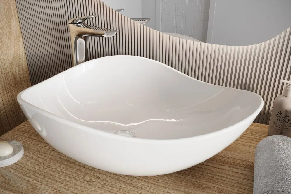 Szafka pod umywalkę OCEAN BEIGE 82-60-2D 60cm dąb olejowany/beżowa wisząca I sklep meblowy MIRAT. styl GLAMOUR