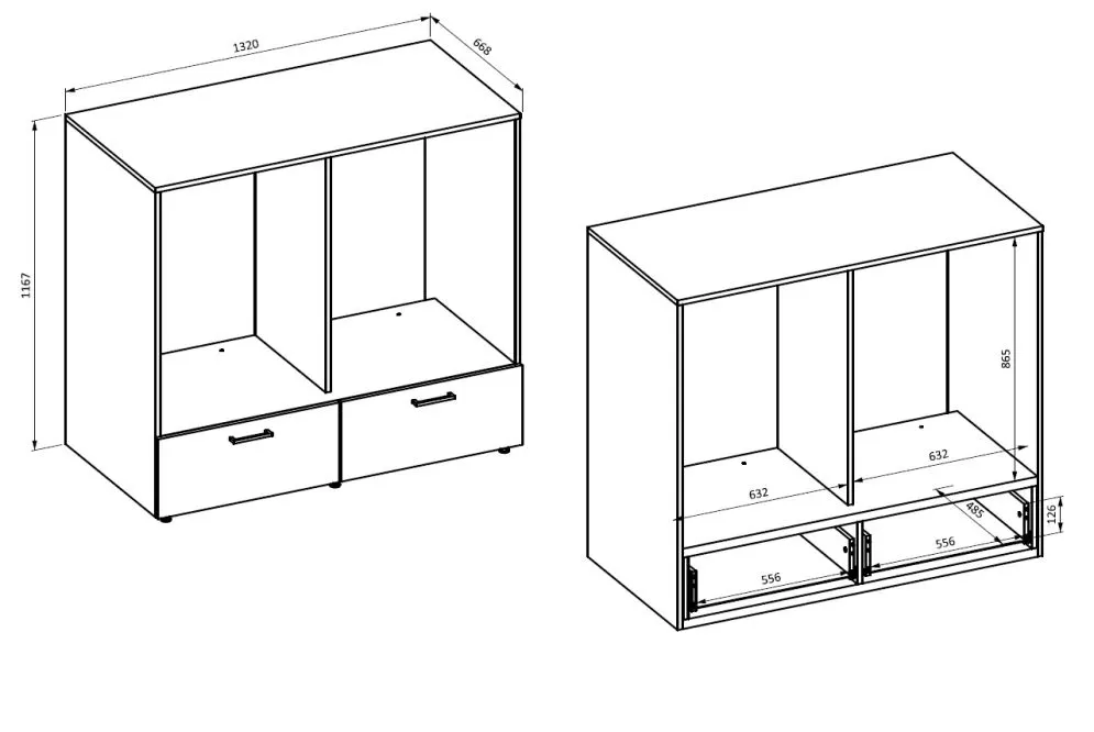 Szafka łazienkowa ROSA 2S 132cm czarna do zabudowy pralki i suszarki loft I sklep meblowy MIRAT.