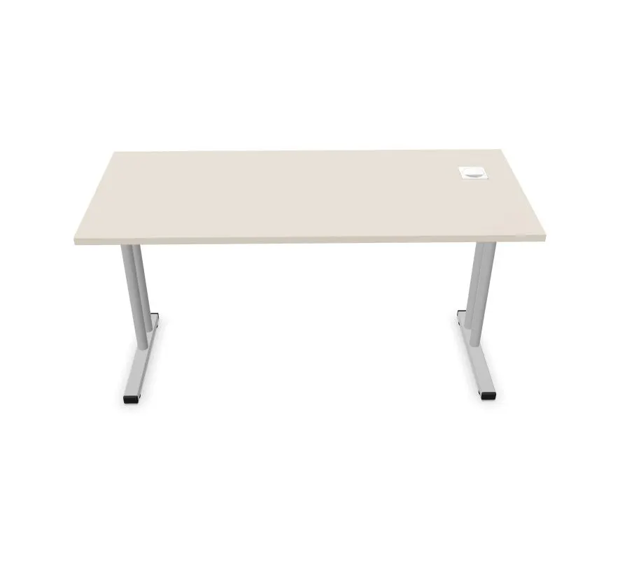 Biurko EASY SPACE C-LEG RC 140x60cm kaszmirowe metalowe I sklep meblowy MIRAT.