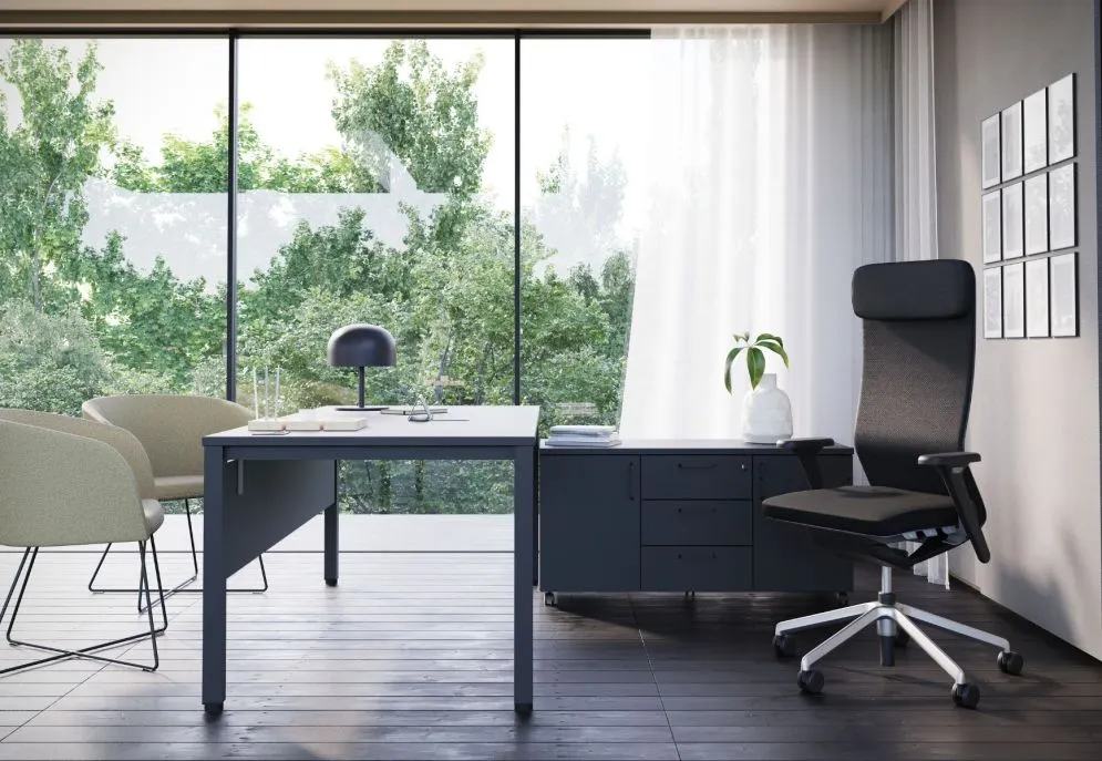 Komoda biurowa EASY SPACE MOB 120cm kaszmirowa mobilna I sklep meblowy MIRAT.