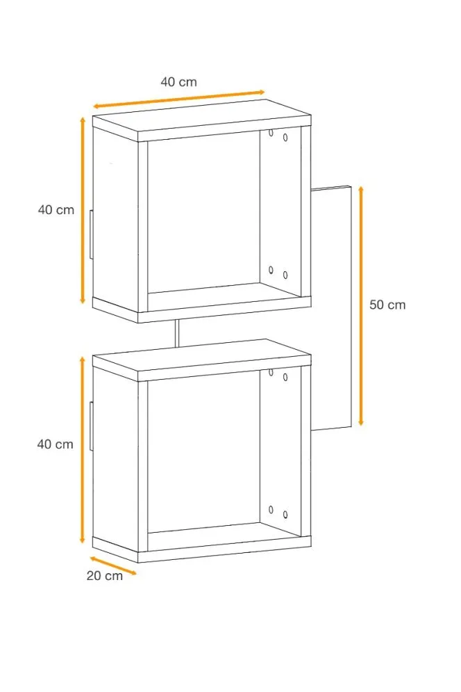 Półka EASY biała/dąb wotan ścienna I sklep meblowy MIRAT.  kolekcja EASY
