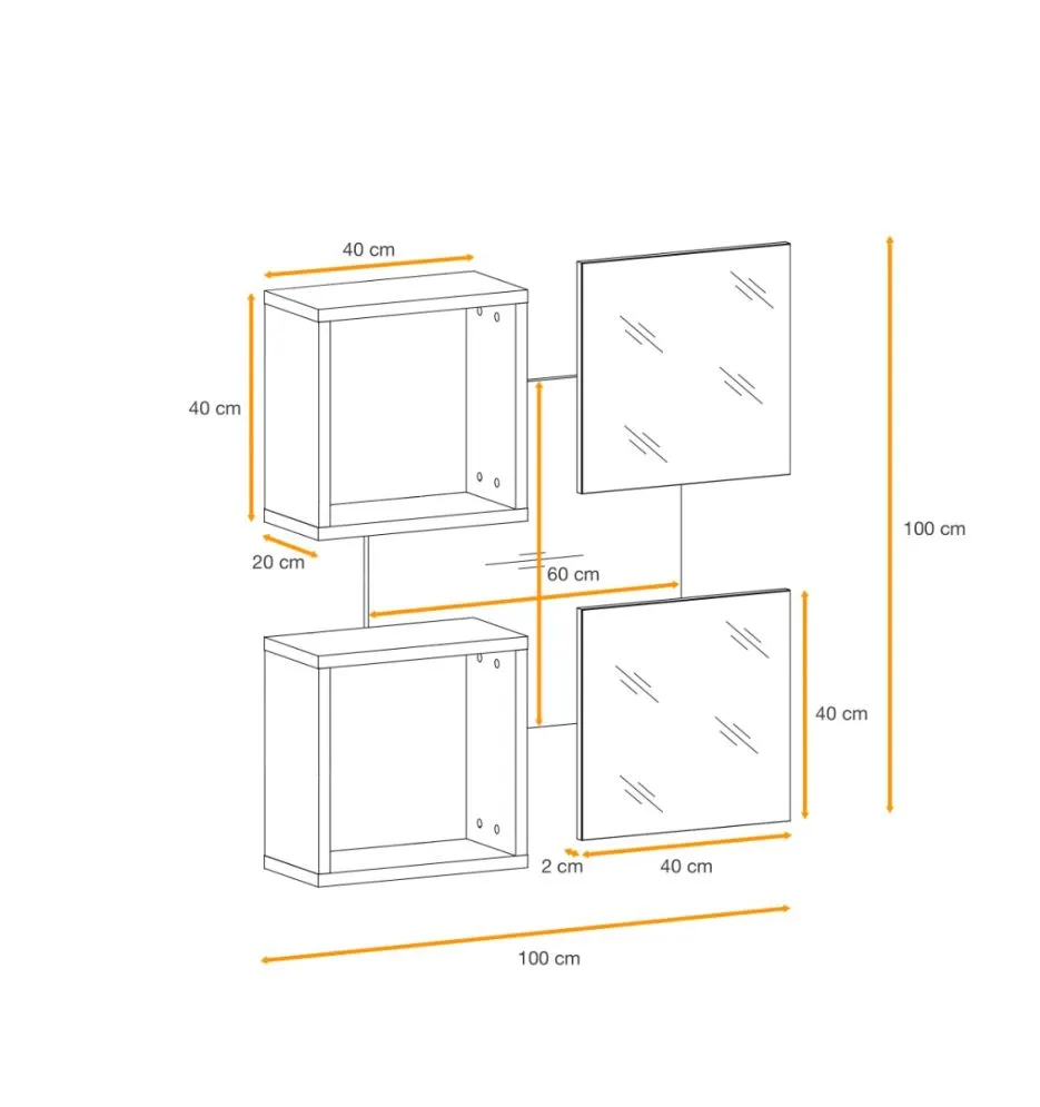 Zestaw mebli do przedpokoju EASY IV biały mat/dąb wotan z lustrami I sklep meblowy MIRAT. kolekcja EASY
